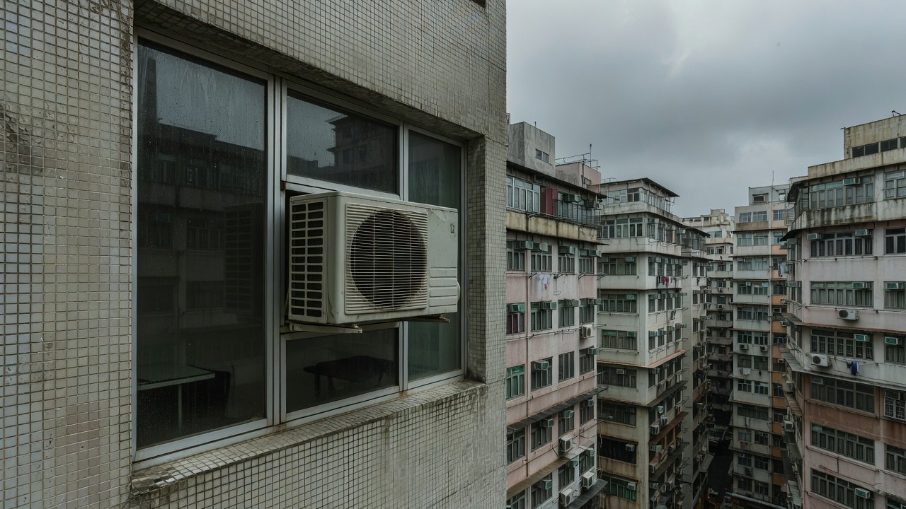 冷氣:窗口機/分體;室外機與滴水 · 圖1